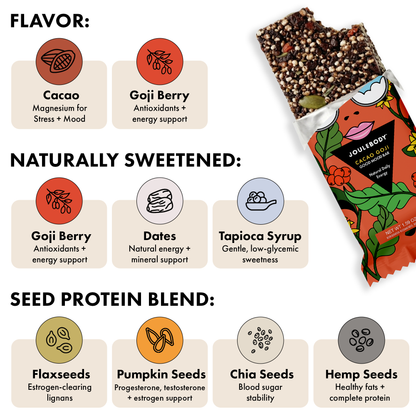 Cacao Goji Good Mood Bars | 10-Bar Box Joulebody