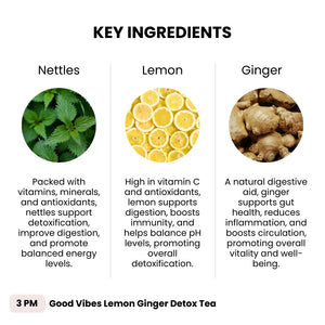 3 PM Good Vibes Lemon Ginger Tea Joulebody