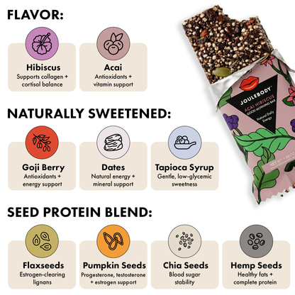 Acai Hibiscus Good Morning Bars | 10-Bar Box Joulebody