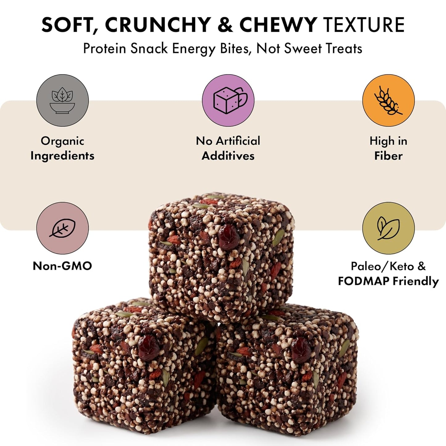 Energy Bites - Acai Hibiscus (6-Pack) | Plant-Based, No Refined Sugar, Gut-Friendly Snack Joulebody