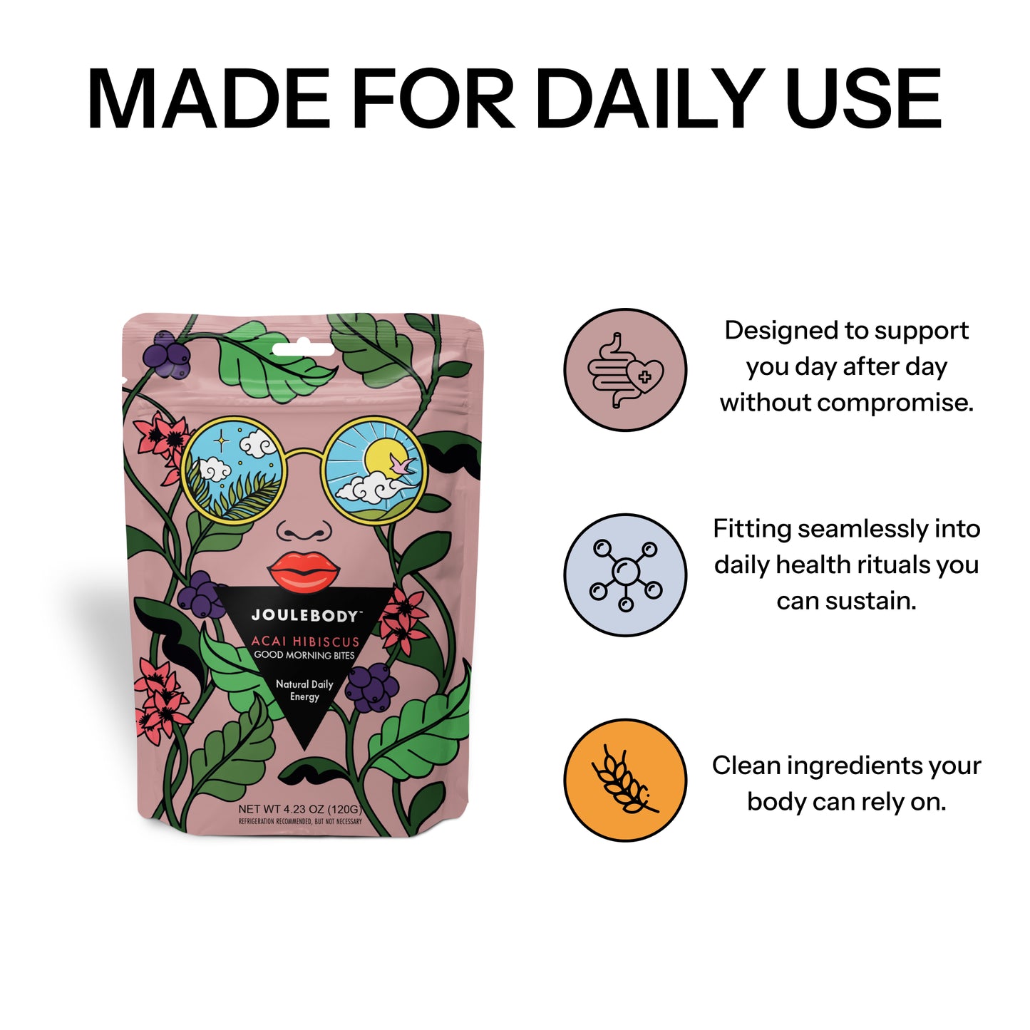 Acai Hibiscus Good Morning Bites (3-Pack) Joulebody