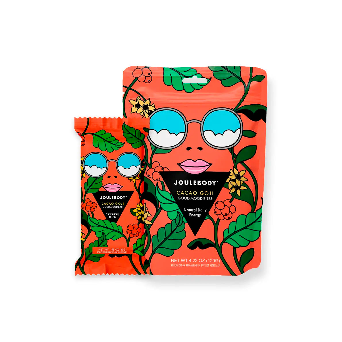 Cacao Goji Good Mood Ritual | Monthly Kit | 20 Cacao Goji Bars + 4 Bag Cacao Goji Bites Joulebody